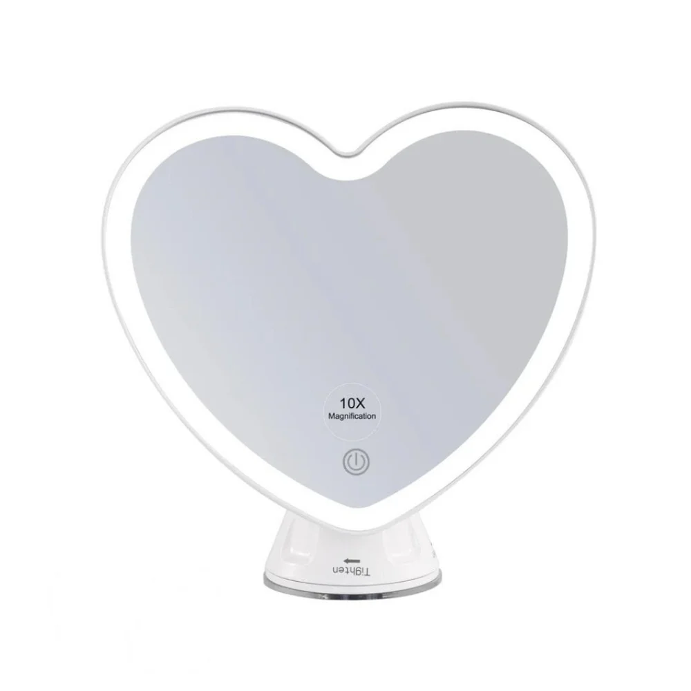 Impressions LED Sweetheart 10x White Heart Vanity Mirror NWT NIB